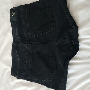 American eagle black jeans denim shorts stretch hi-rise